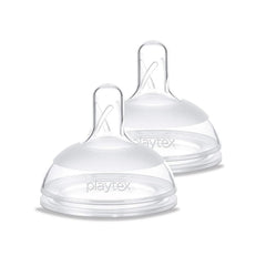 Playtex Baby Naturalatch Most like Mom Silicone Baby Bottle Nipples, Fast Flow, Pack of 2 Nipples (Compatible with all Playtex Baby Bottles)