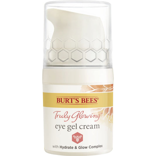 Burt's Bees Truly Glowing Reawakening Gel Eye Cream, 98.9% Natural Origin, Developed with Dermatologists, 14.1g