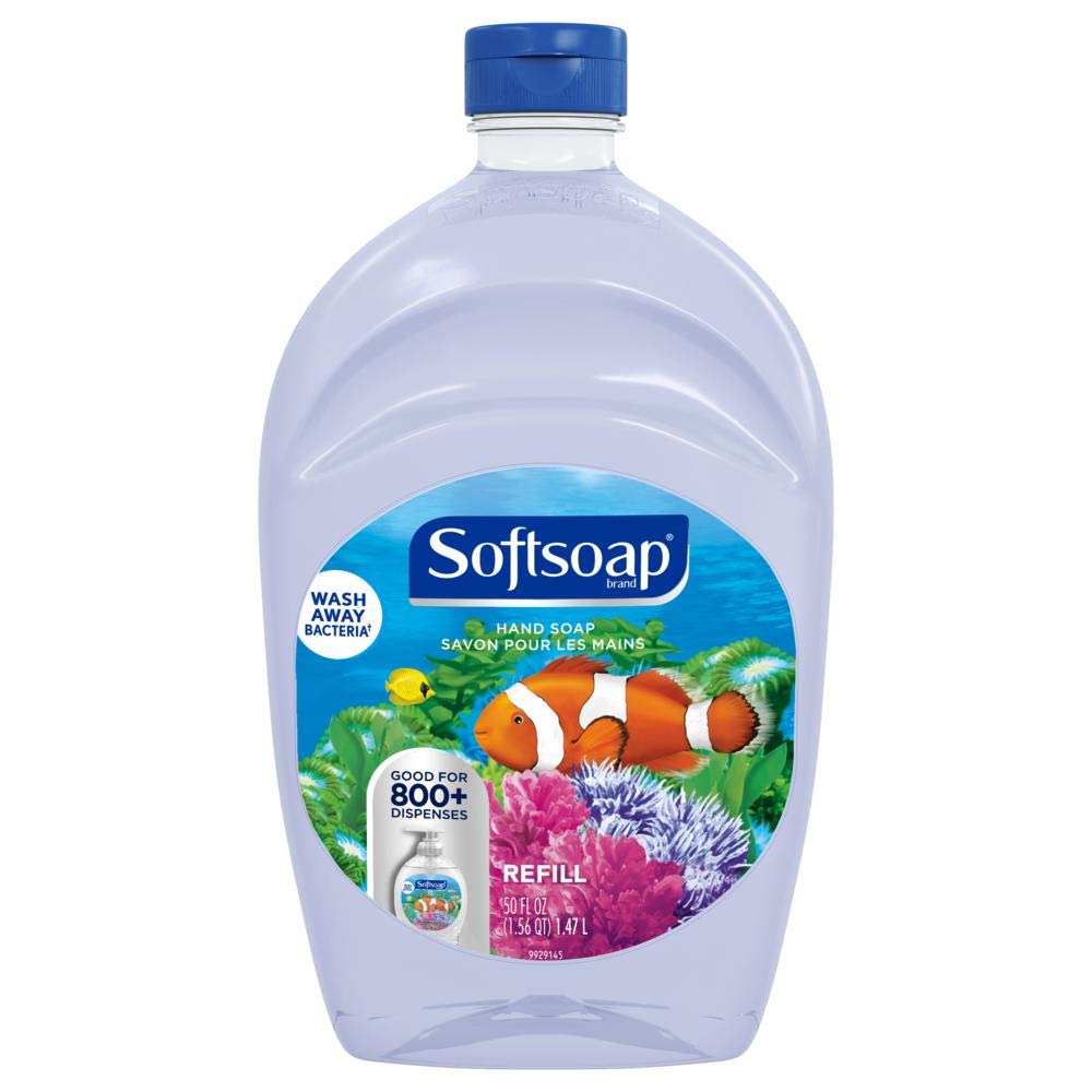 Softsoap Antibacterial Liquid Hand Soap Refill - Aquarium Series - Fresh Scent- Moisturizing Hand Wash, Savon a Main, Dermatologically Tested, for Soft Smooth Skin, 1.47 Liters (Pack of 1) (Packaging May Vary)