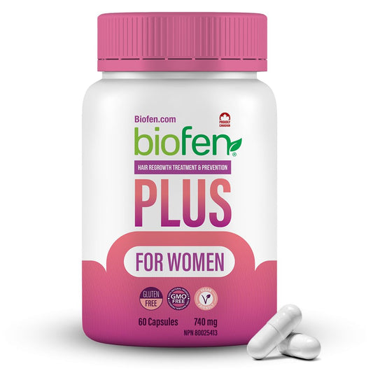BIO-FEN Hair Growth Vitamins for Women with Vitamin B2/3/5/6, Biotin Supplement for Hers, Hair Regrowth Treatment for Women Promotes Thicker, Fuller and Stronger Follicles, Unflavored, 60 Capsules