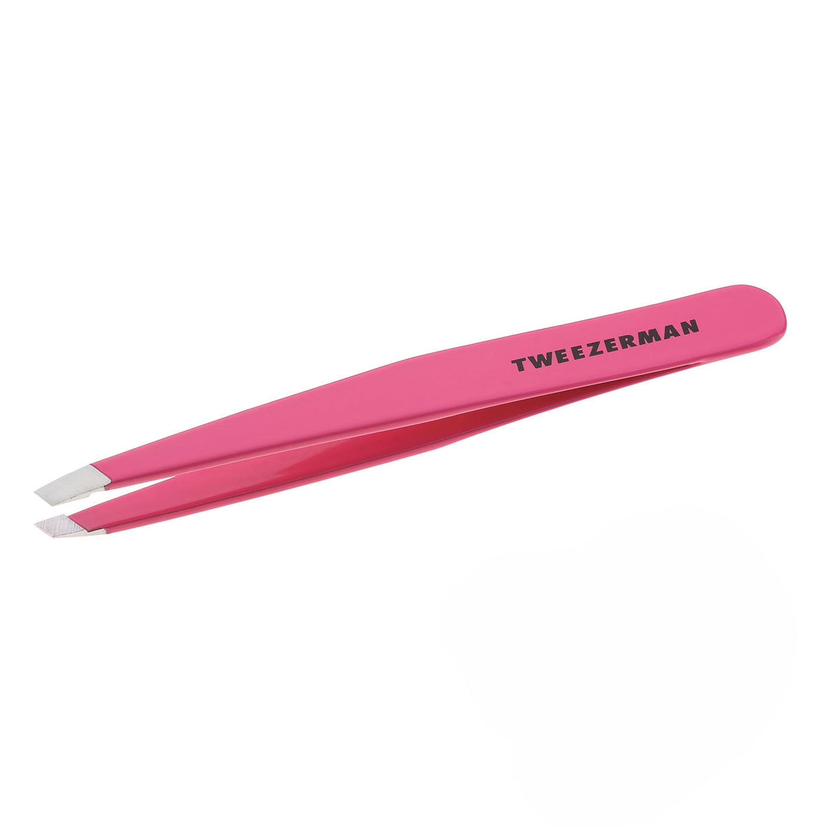 Tweezerman SLANT TWEEZER - Neon Pink, 1 Count (Pack of 1)