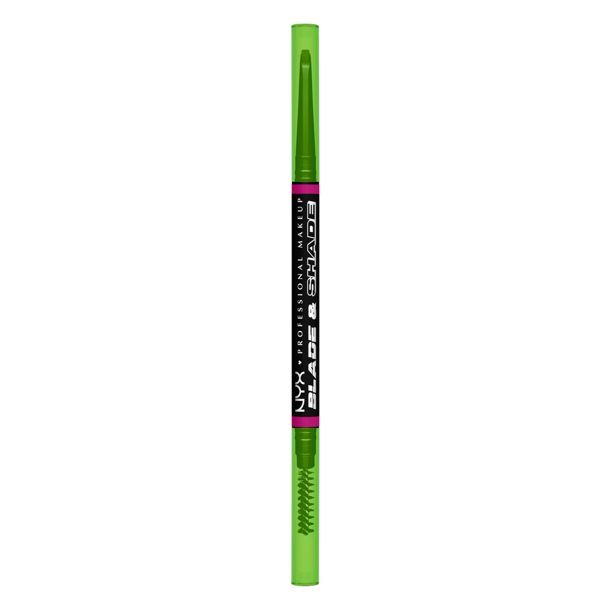 NYX Professional Makeup Blade & Shade, Dual Edged Brow Pencil, Up to 16HR wear, Smooth-glide pigment, Smudge & Transfer Resistant, Shade: Black
