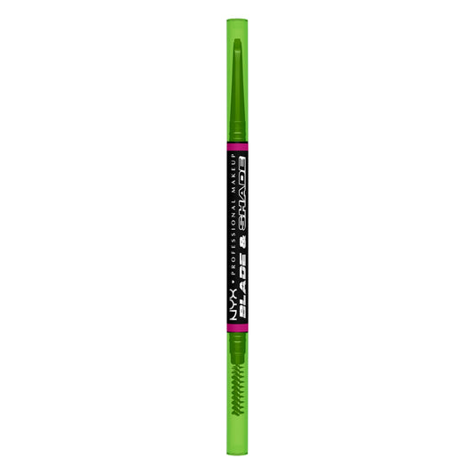 NYX Professional Makeup Blade & Shade, Dual Edged Brow Pencil, Up to 16HR wear, Smooth-glide pigment, Smudge & Transfer Resistant, Shade: Black