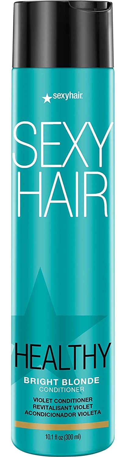 SexyHair Healthy Bright Blonde Violet Conditioner, 10.1 Oz | Helps Counteract Brassiness | SLS and SLES Sulfate Free | All Hair Types