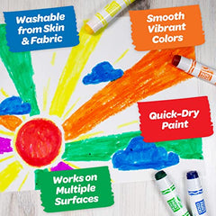 Crayola Canada Washable Paint Sticks,6CT, Holiday Toys, Gift for Boys and Girls, Kids, Stocking, Arts and Crafts, Gifting, Assorted vibrant colours