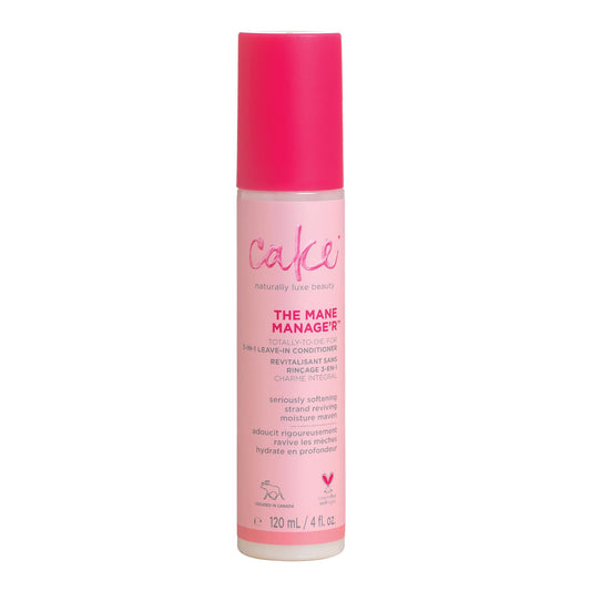 Cake Beauty Leave in Conditioner, The Mane Manager – Moisturizing & Softening – For Dry Hair – With Coconut Oil, Biotin, Soy & Rice Proteins – For All Hair Types – 120 ml