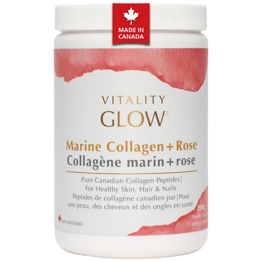 Canadian Marine Collagen Powder with Real Rose – Hydrates & Improves Skin Elasticity, Uneven Skin Tone, Reduces Inflammation Inside & Out, Luxurious Rose Smell & Taste, 6g Protein, 25 Servings