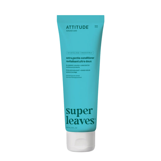 ATTITUDE Extra Gentle Hair Conditioner, Made in Canada, Soothes Dry Scalp, Naturally Derived Ingredients, Vegan Detangler, Dermatologically Tested, Unscented, 240 mL
