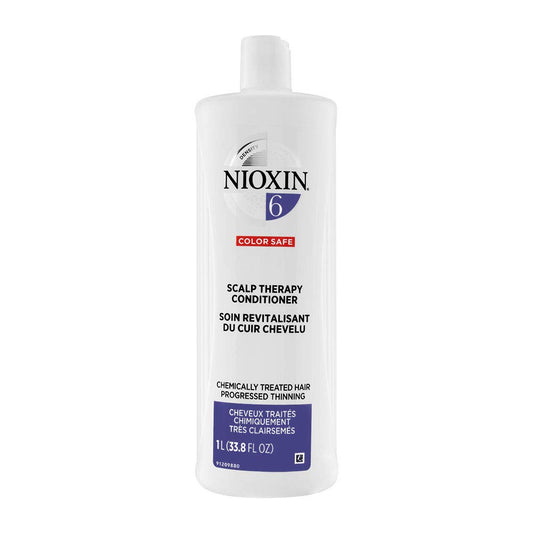 Nioxin System 6 Scalp Therapy Conditioner, For Bleached & Chemically Treated Hair with Progressed Thinning, 33.8 fl oz
