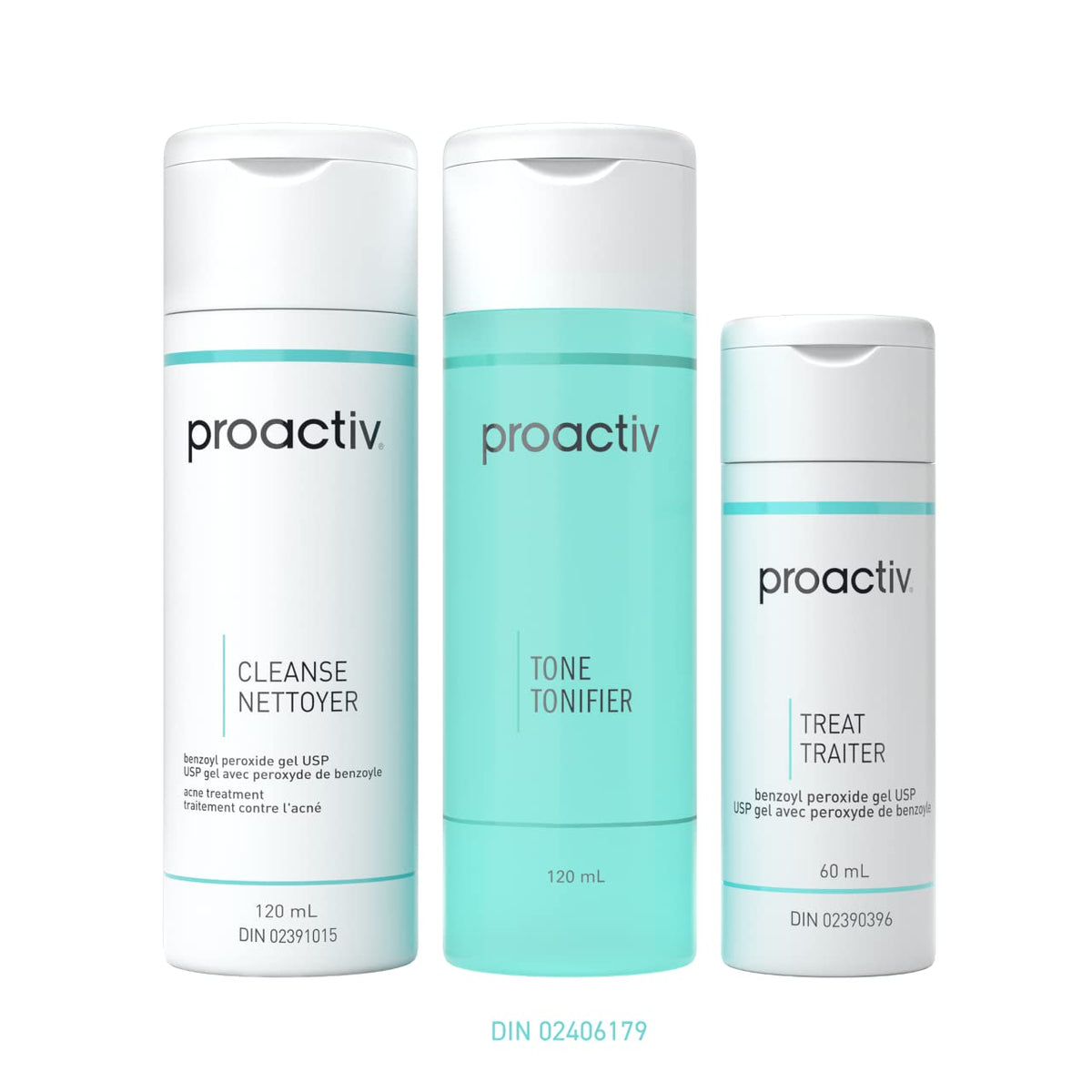 Proactiv 3 Step Acne Treatment - Benzoyl Peroxide Face Wash, Exfoliating Toner, Repairing Acne Spot Treatment For Face And Body - 60 Day Complete Acne Skin Care Kit