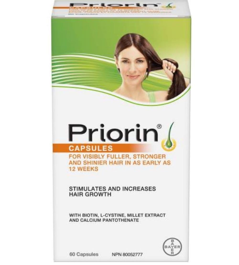 Priorin Hair Growth Vitamins With Biotin - Vitamins To Stimulate For Men And Women, Decrease Of Hair Loss After Washing, Contains Biotin For Hair Growth, 60 Count, 1 Month Supply