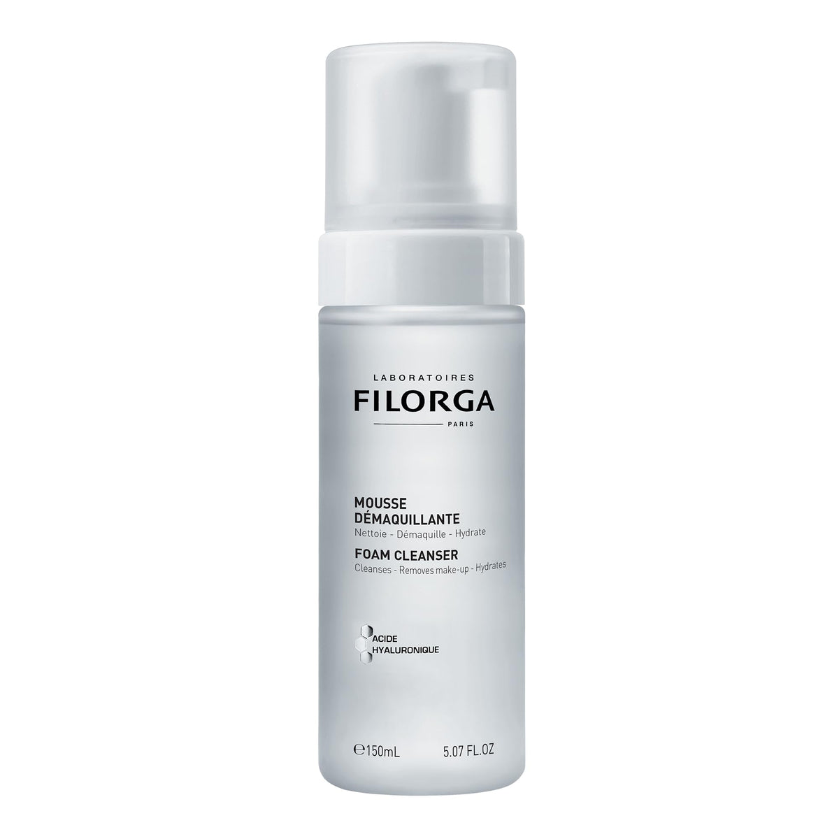 Filorga Foam Cleanser | 3-in-1 Cleansing Makeup Remover With Hyaluronic Acid & Ultra-Light Texture For All Skin Types | 5.7oz - 150ml