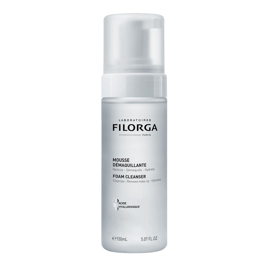 Filorga Foam Cleanser | 3-in-1 Cleansing Makeup Remover With Hyaluronic Acid & Ultra-Light Texture For All Skin Types | 5.7oz - 150ml