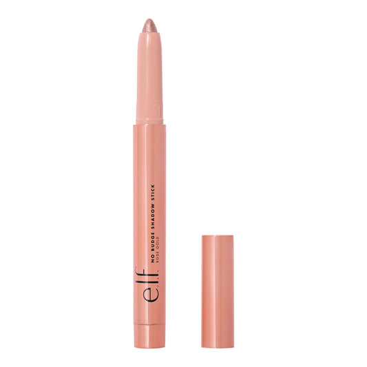 e.l.f. Cosmetics No Budge Shadow Stick, Smudge-Proof Metallic Finish Eyeshadow, Longwear & Crease-Resistant, Rose Gold, 0.056 Oz (1.6g)