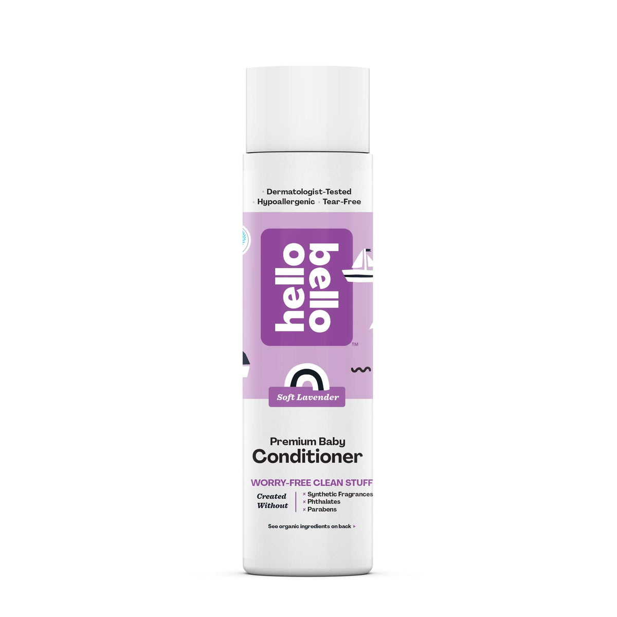Hello Bello Conditioner - Hypoallergenic, pH-Balanced & Dermatologist-Tested - Thoughtful Ingredients - Soft Lavender, 10 FL Oz