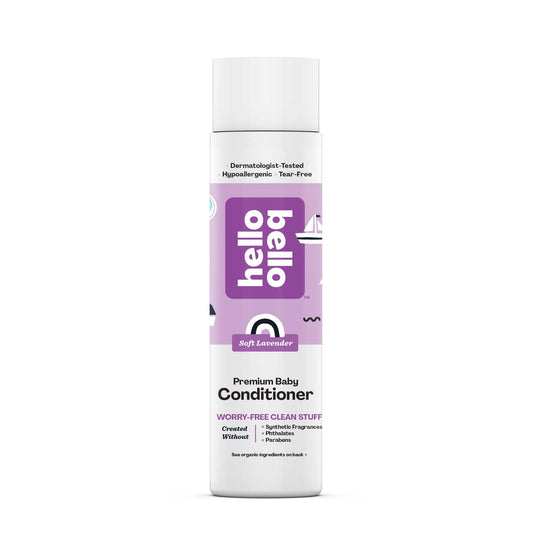 Hello Bello Conditioner - Hypoallergenic, pH-Balanced & Dermatologist-Tested - Thoughtful Ingredients - Soft Lavender, 10 FL Oz