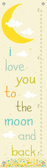 Oopsy Daisy Growth Charts Lunar Love Blue by Finny and Zook, 12 by 42-Inch