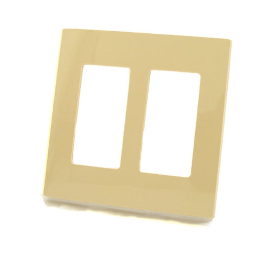 Leviton Decora 2-Gang Screwless Wallplate, 80309-SI, Ivory