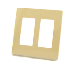 Leviton Decora 2-Gang Screwless Wallplate, 80309-SI, Ivory