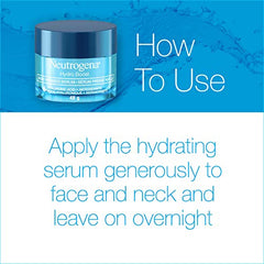 Neutrogena Moisturizer Neutrogena Hydro Boost Night Pressed Face Serum With Purified Hyaluronic Acid and Antioxidants for moisturized Skin, 48g, 48 Milliliters