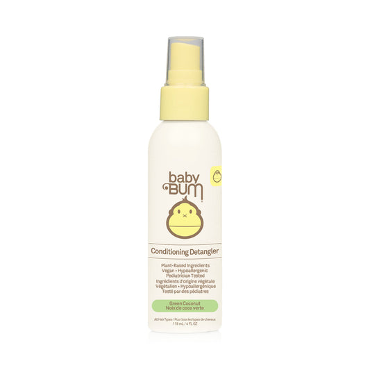 Sun Bum Baby Bum Conditioning detangler Spray | leave-in Conditioner Treatment with Soothing Coconut Oil| Natural Fragrance | Gluten Free and Vegan | 4 Fl Oz, 4 ounces