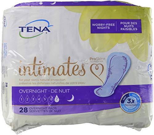 TENA Intimates Overnight Dry-Fast Core Adult Female Bladder Control Pads, 16 Inch, 28 Count, 1 Pack