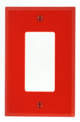 Leviton Decora 1-Gang, Nylon Wallplate, Midway Size, 0PJ26-00R, Red
