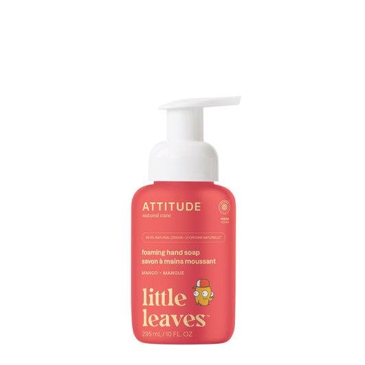 ATTITUDE Foaming Hand Soap for Kids, Made in Canada, EWG Verified, Plant- and Mineral-Based Ingredients, Vegan and Cruelty-free, Mango, 295 mL