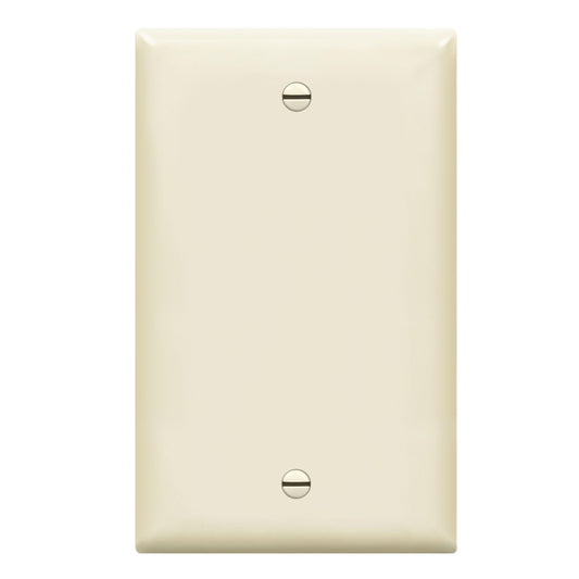 Enerlites Blank Cover Wall Plate, Standard Size 1-Gang, Polycarbonate Thermoplastic, Light Almond 8801-LA