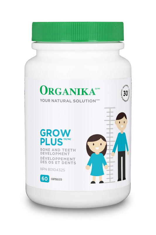 Organika Grow Plus - Aids in healthy bone development for children - 60 capsules