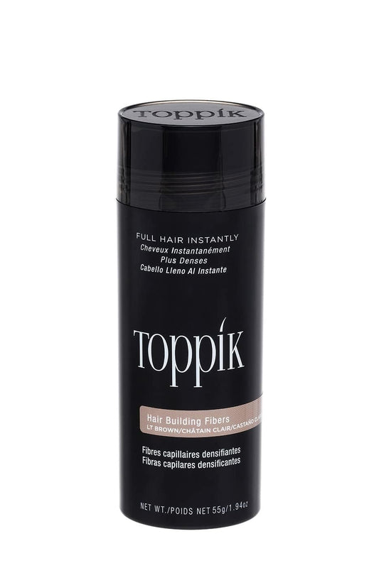 TOPPIK Hair Building Fibers for Instantly Fuller Hair (LIGHT BROWN), 55 g, Fill In Fine or Thinning Hair, Instantly Thicker Looking Hair, Multiple Shades for Men & Women