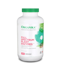 Organika Full Spectrum Plant Enzymes- Helps Break Down Carbs, Fat, Protein, Dairy- 500 vcaps