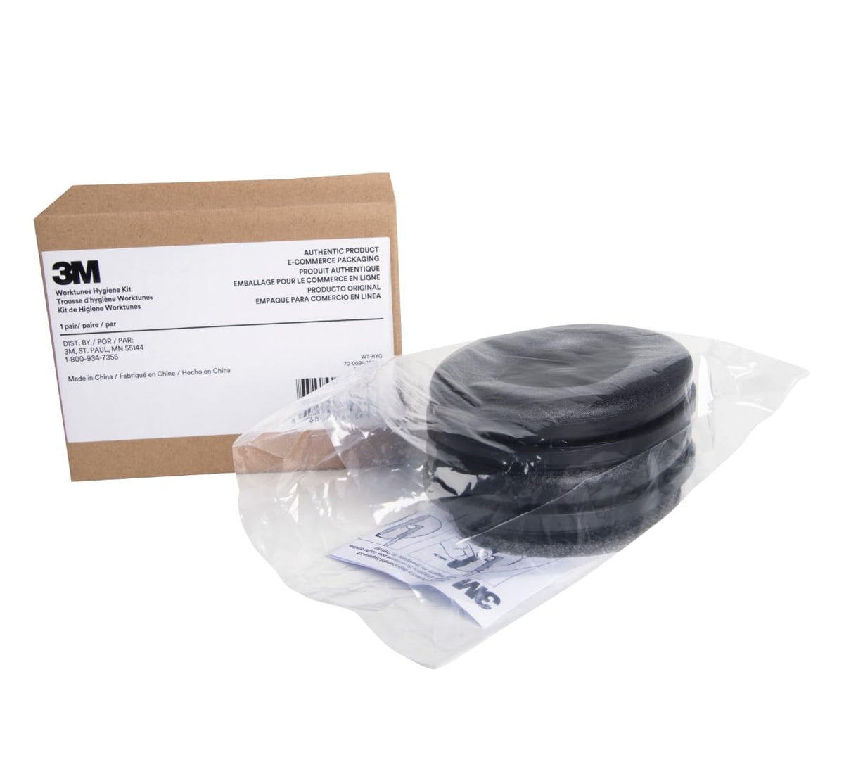 3M Worktunes Hearing Protector Replacement Hygiene Kit, 1 Pair