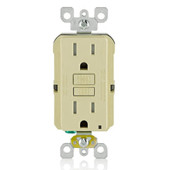 Leviton GFCI Receptacle, 15 Amp Tamper-Resistant, GFTR1-I, Ivory