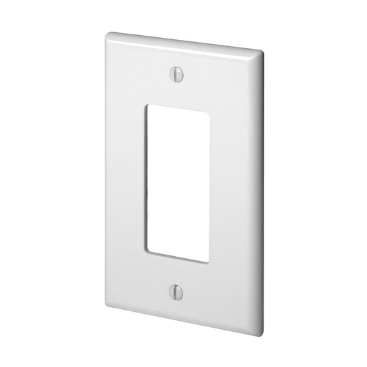 Leviton Decora 1-Gang, Nylon Wallplate, Midway Size, 0PJ26-00W, White