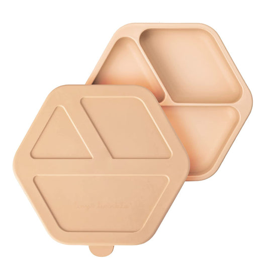 Tiny Twinkle - Silicone Plate and Lid Set - Sand