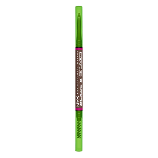 NYX Professional Makeup Blade & Shade, Dual Edged Brow Pencil, Up to 16HR wear, Smooth-glide pigment, Smudge & Transfer Resistant, Shade: Brunette