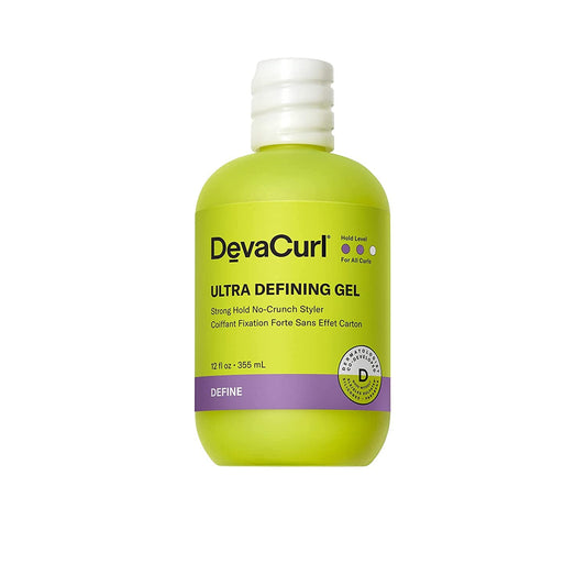 DevaCurl Ultra Defining Curl Gel Strong Hold No-Crunch Styler, Sulfate Free Hair Gel for Curly, Medium to Coarse Waves and Coils