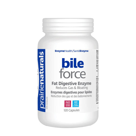 Prairie Naturals Bile-Force - Bile Salt with Lipase - 120 Count (Packaging may vary)