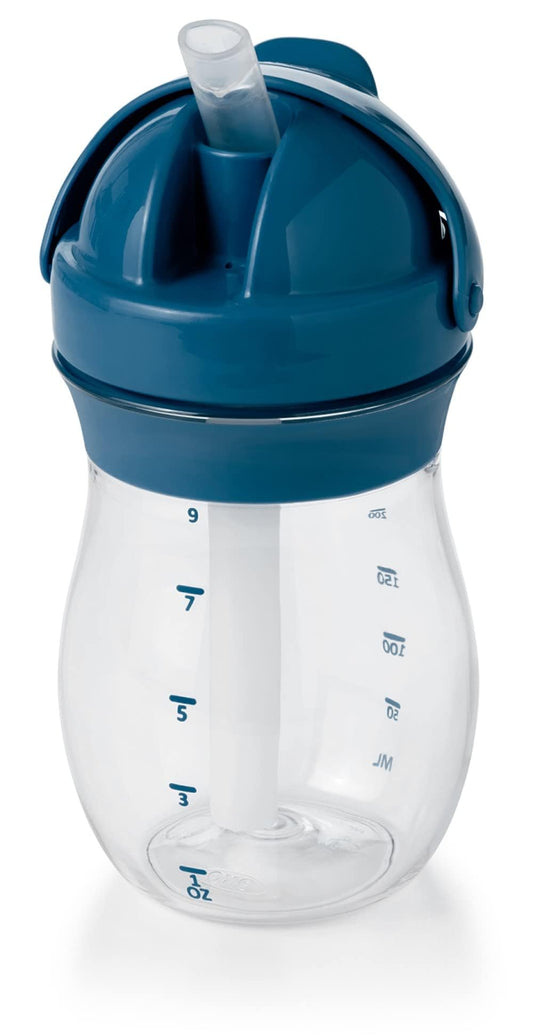 OXO Tot Transitions Straw Cup 9 Ounce, Navy, Pack of 1