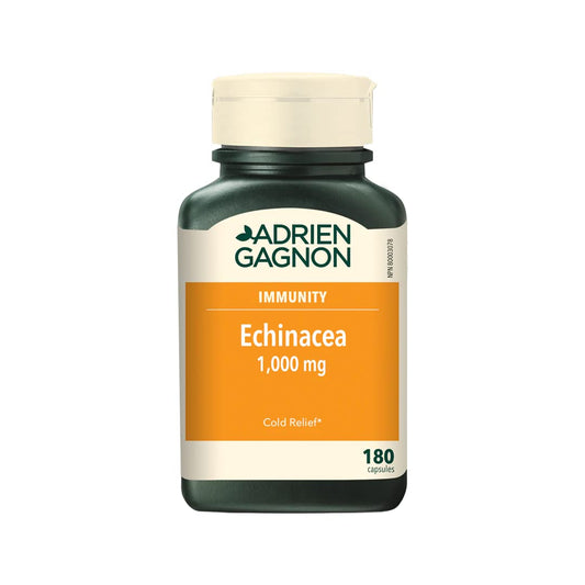 Adrien Gagnon - Echinacea 1000 mg - Relieves Cold Symptoms and Sore Throats - (180 caps)