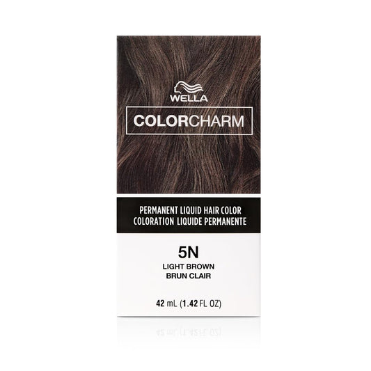 COLORCHARM Permanent Liquid Hair Color for Gray Coverage | 5N Light Brown | 42 ml - Packaging May Vary
