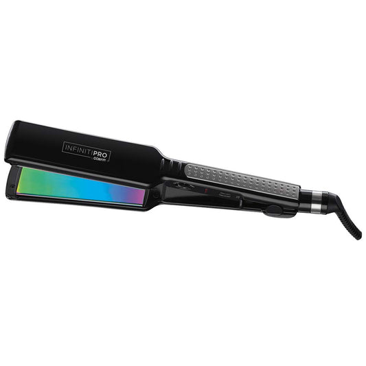 Infinitipro By Conair 1 3/4 Inch Rainbow Titanium Flat Iron, 30 Heat Settings, 15 Second Heat-up, 455°F High Heat, Smooth and Shiny Hair, Hair Straightener, Black