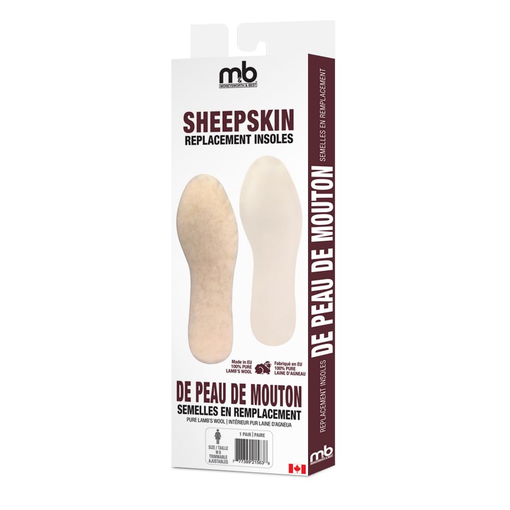 Moneysworth and Best Men's Sheepskin Insole, 10