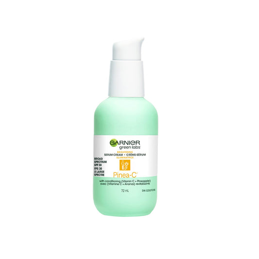 Garnier Green Labs Pinea-C Brightening Serum Cream, With Conditioning Vitamin C + Pineapple, Hydrates & Brightens Skin, Broad Spectrum SPF30, For Dull & Uneven Skin Including Sensitive Skin, 72 ml