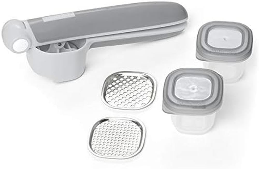 Skip Hop Baby Food Maker, Easy Prep Food Press Set, Grey
