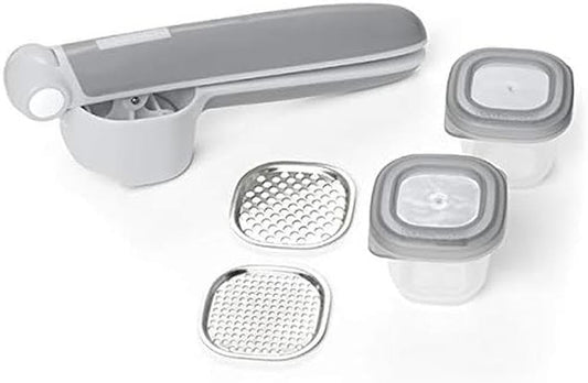 Skip Hop Baby Food Maker, Easy Prep Food Press Set, Grey