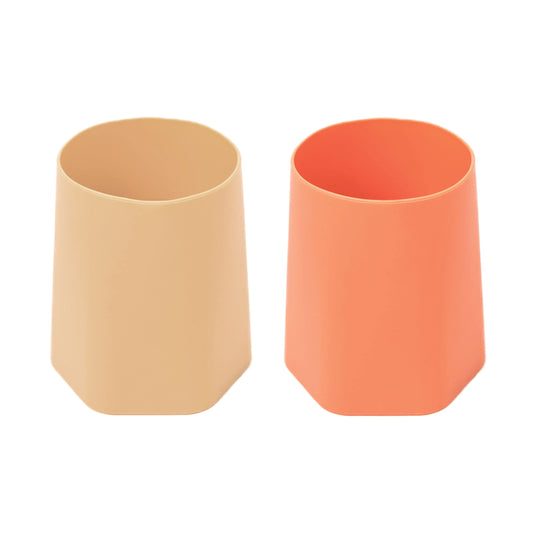 Tiny Twinkle Training Cup 2 Pack - Silicone Cups for Independent Drinking for Baby and Toddler, Baby Led Weaning Supplies Soft Open Cup for Baby - Blue, Mint