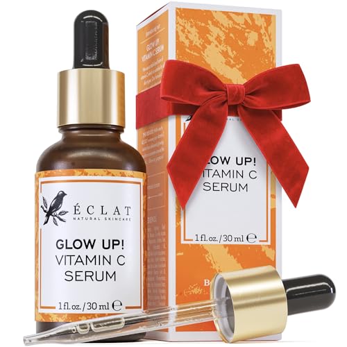 Eclat Skincare Vitamin C Face Serum - Skin Care for Dark Spots, Vitamin C Serum with Hyaluronic Acid, Ferulic Acid, Vit E - Anti Aging and Skin Brightening, Vit C Stocking Stuffers for Women 1 Fl Oz
