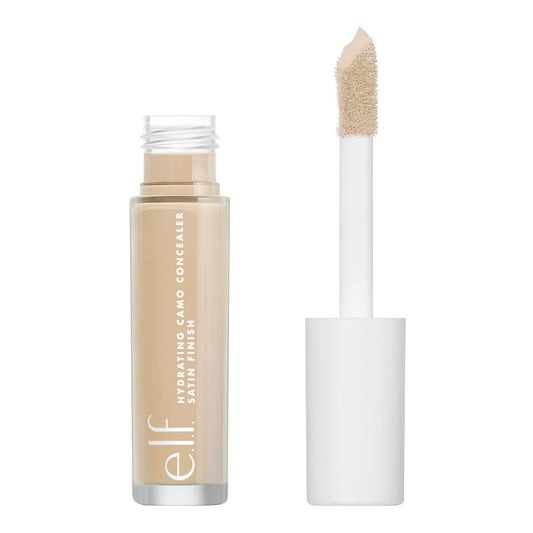 e.l.f. Hydrating Camo Concealer, Satin Finish, Conceals, Corrects & Highlights, Light Beige, 0.203 Fl Oz (6mL)